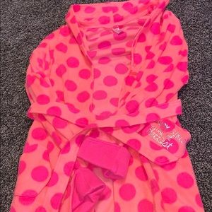 Girls Polka dot robe